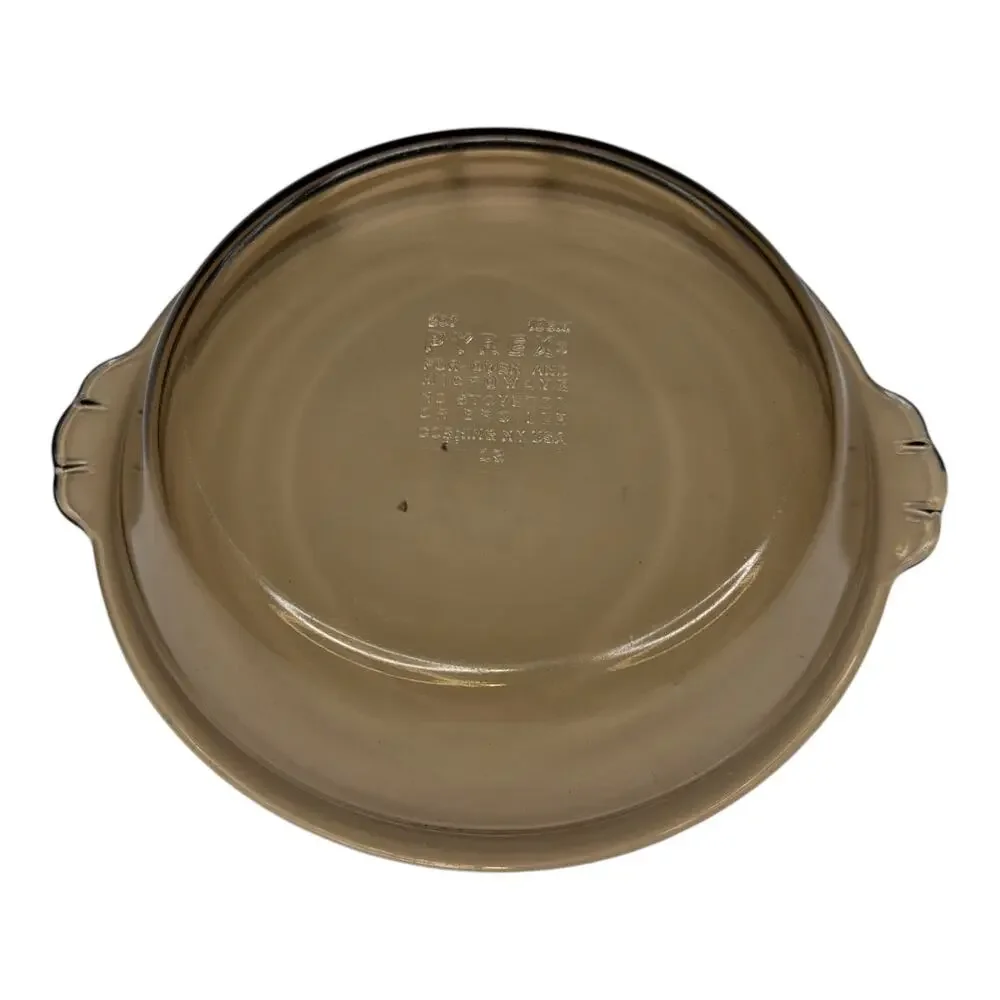 Vtg PYREX (c) 207 Amber Brown Vintage Glass 7